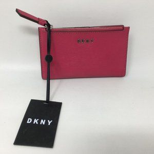 DKNY Bifold Card Holder, Size OS - Pink with FLAWS
